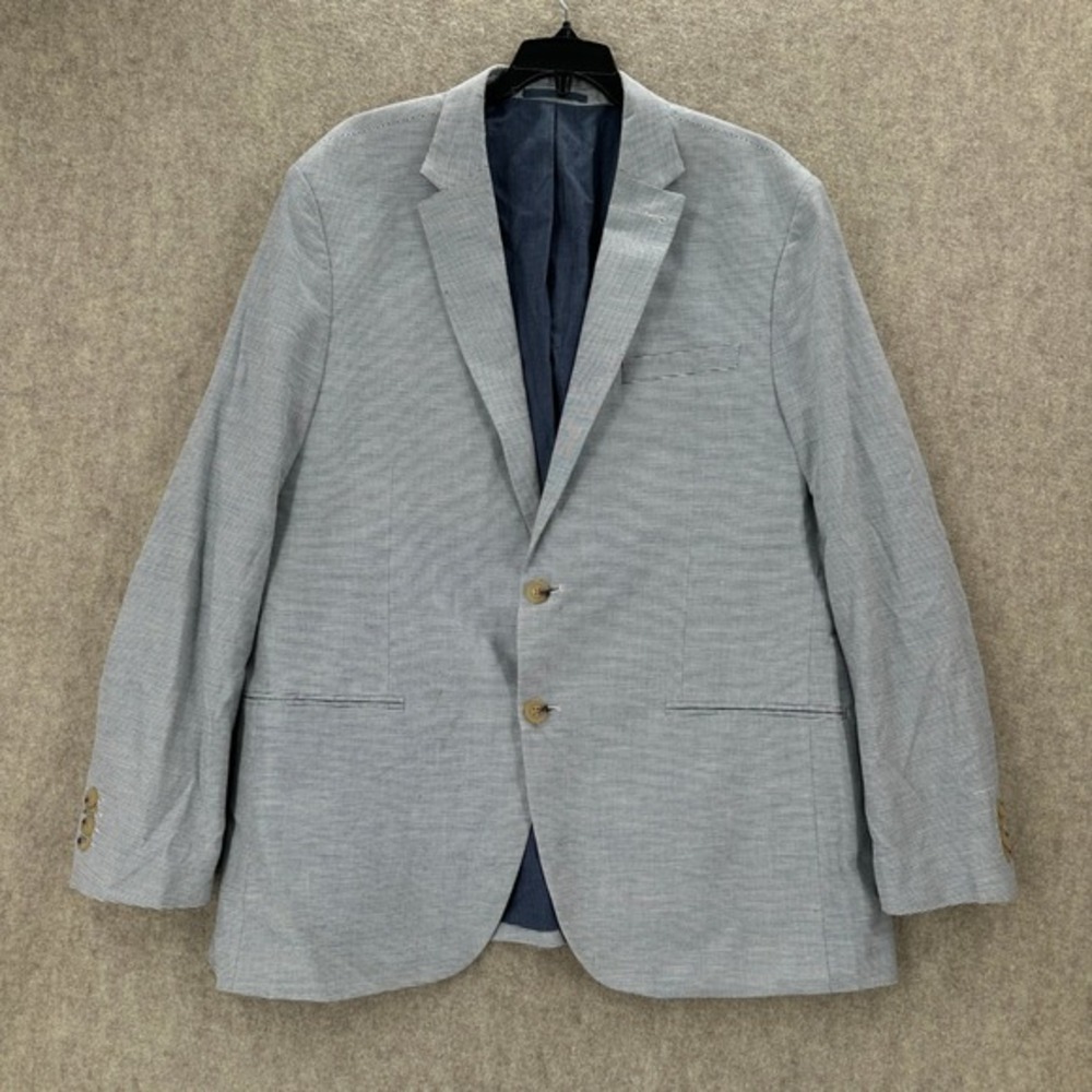 Jasper‎ Conran Blazer Jacket 48R Blue Striped Two Button Regatta Yacht Boating